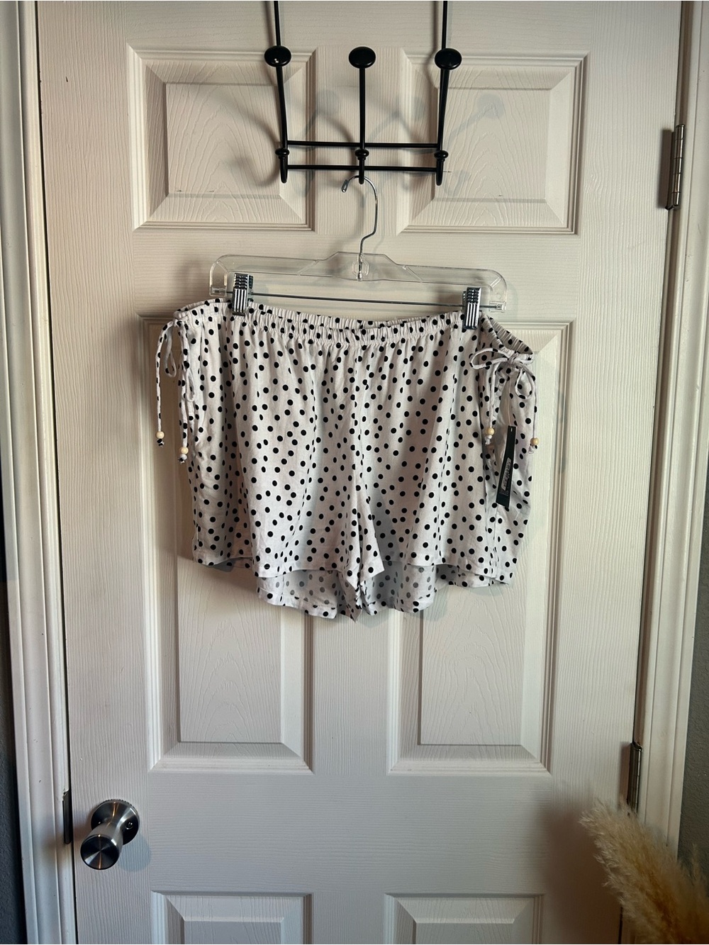 Wild and fable white with black polka dot shorts